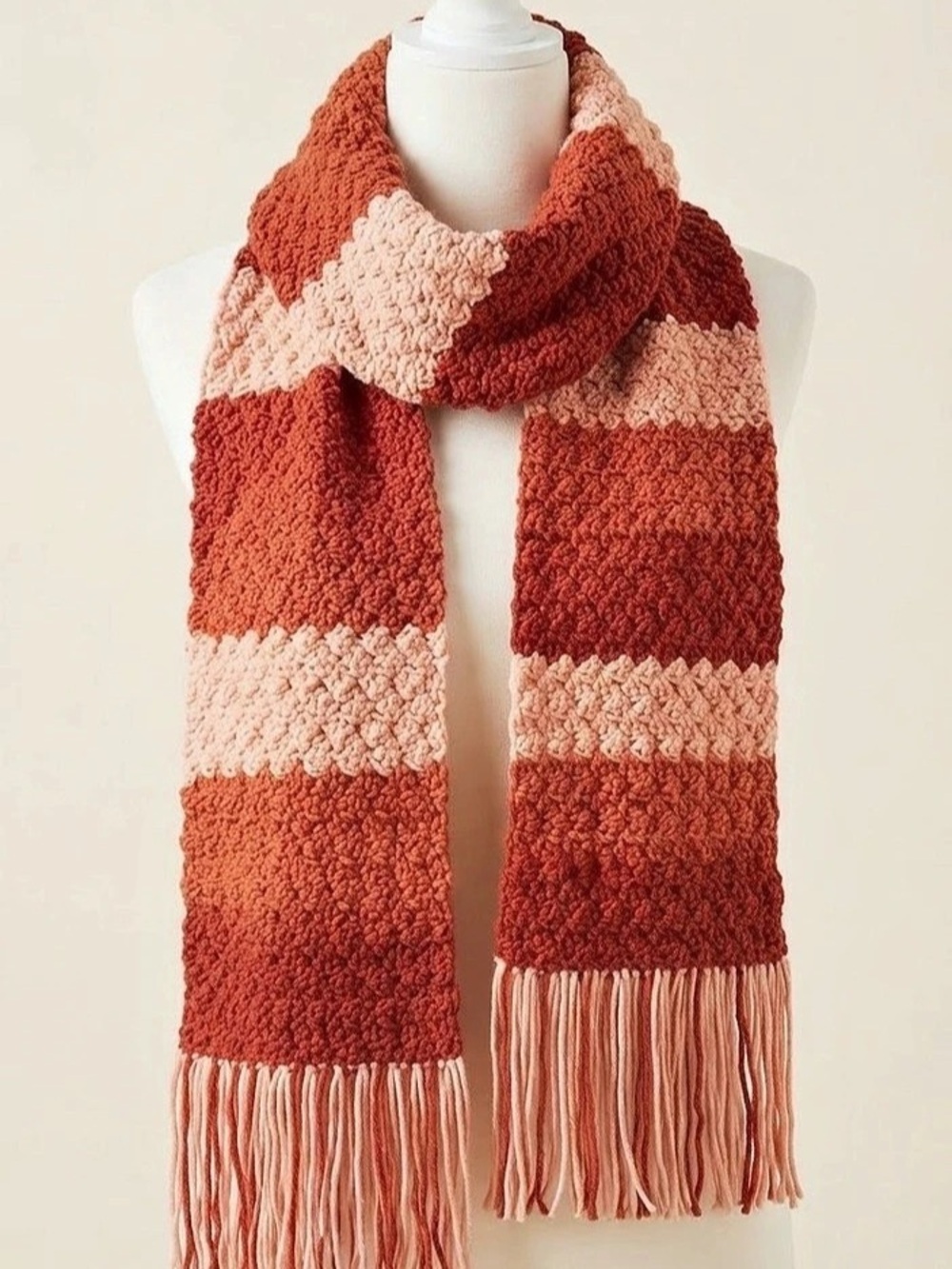 Handmade crocheted scarf
